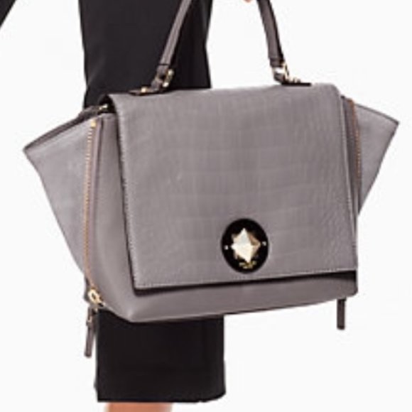 🎉HP✨FLASH SALE!!!✨Kate Spade NWT Leather Croc & Suede Bag - Picture 7 of 13